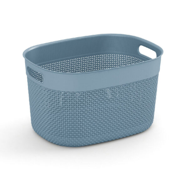 Red Suede Hamper Basket (15.5x12x7 Inch) 2049
