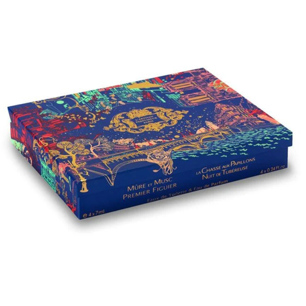 Big Pichwai Print Bhaji Boxes with 16 compartments & 3 small hexa jars (22x13.5x3.5 Inch) 2045